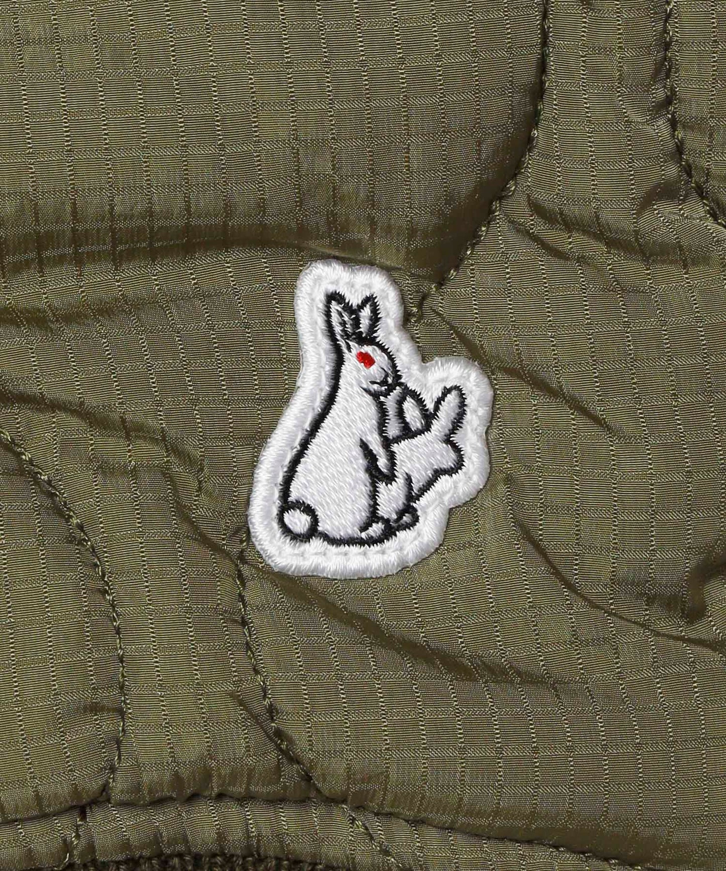 Nylon Rabbits Quilting 2Way Bomber Jacket