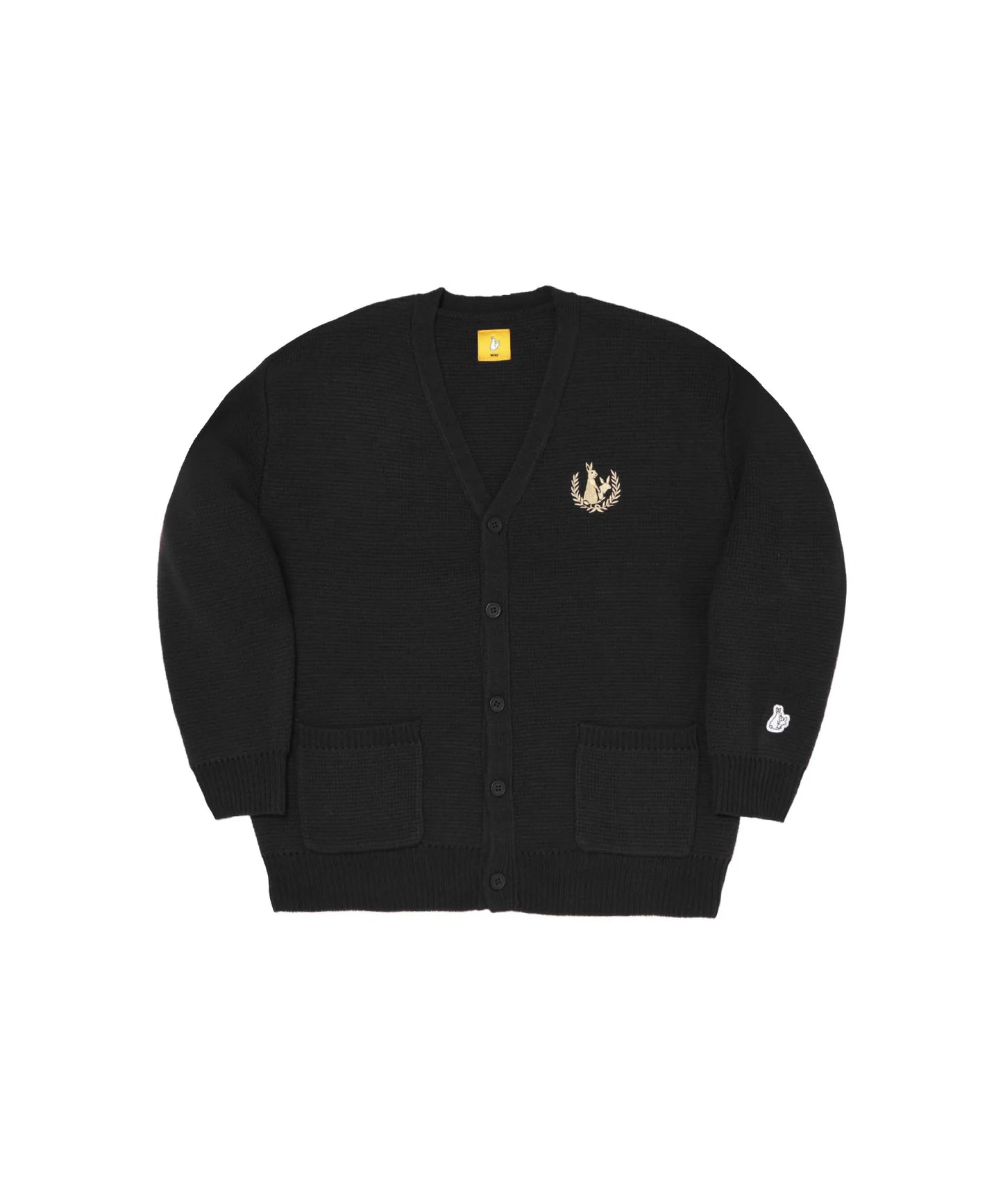 Embroidery Emblem Logo Knit Cardigan