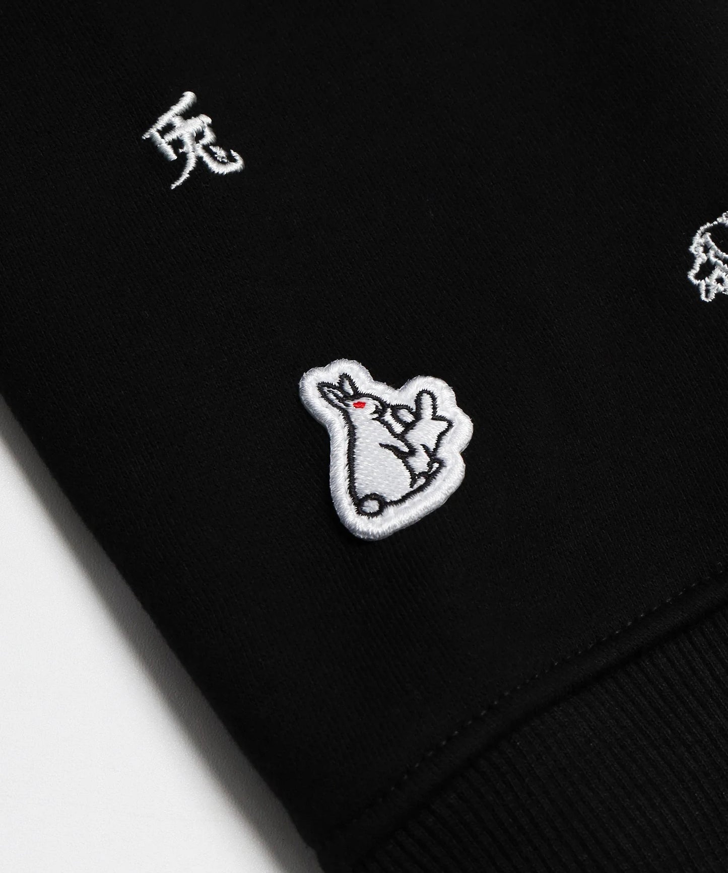 Full Pattern Icon Logo Zip‐up Hoodie