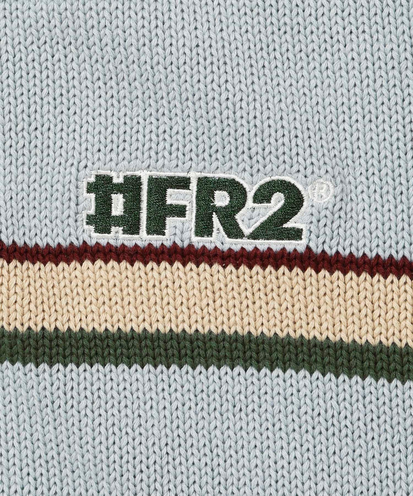 Multi Stripe Knit Longsleeve Polo shirt