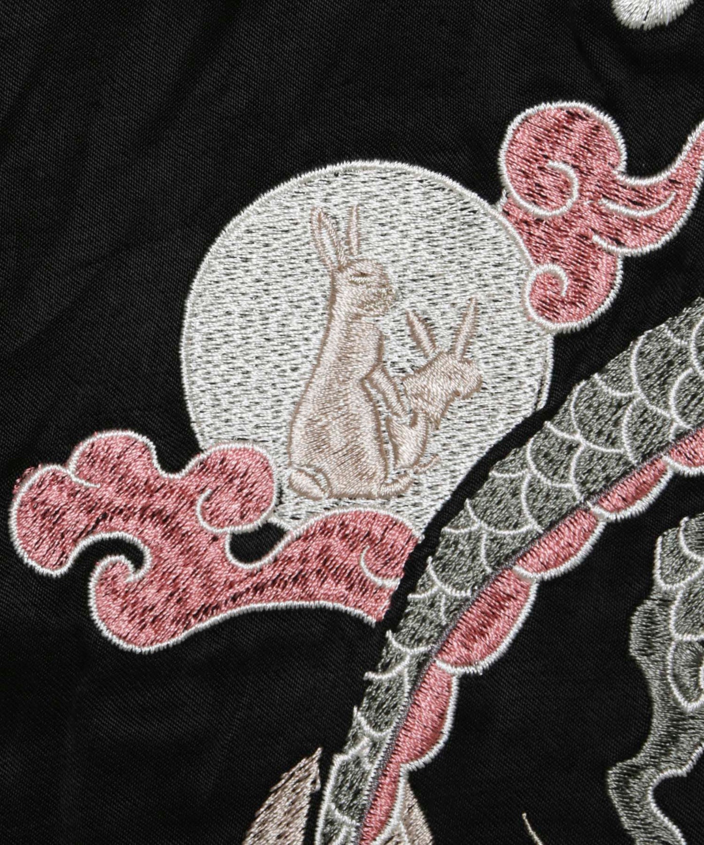 Rabbits Dragon Embroidery Reversible Souvenir Jacket