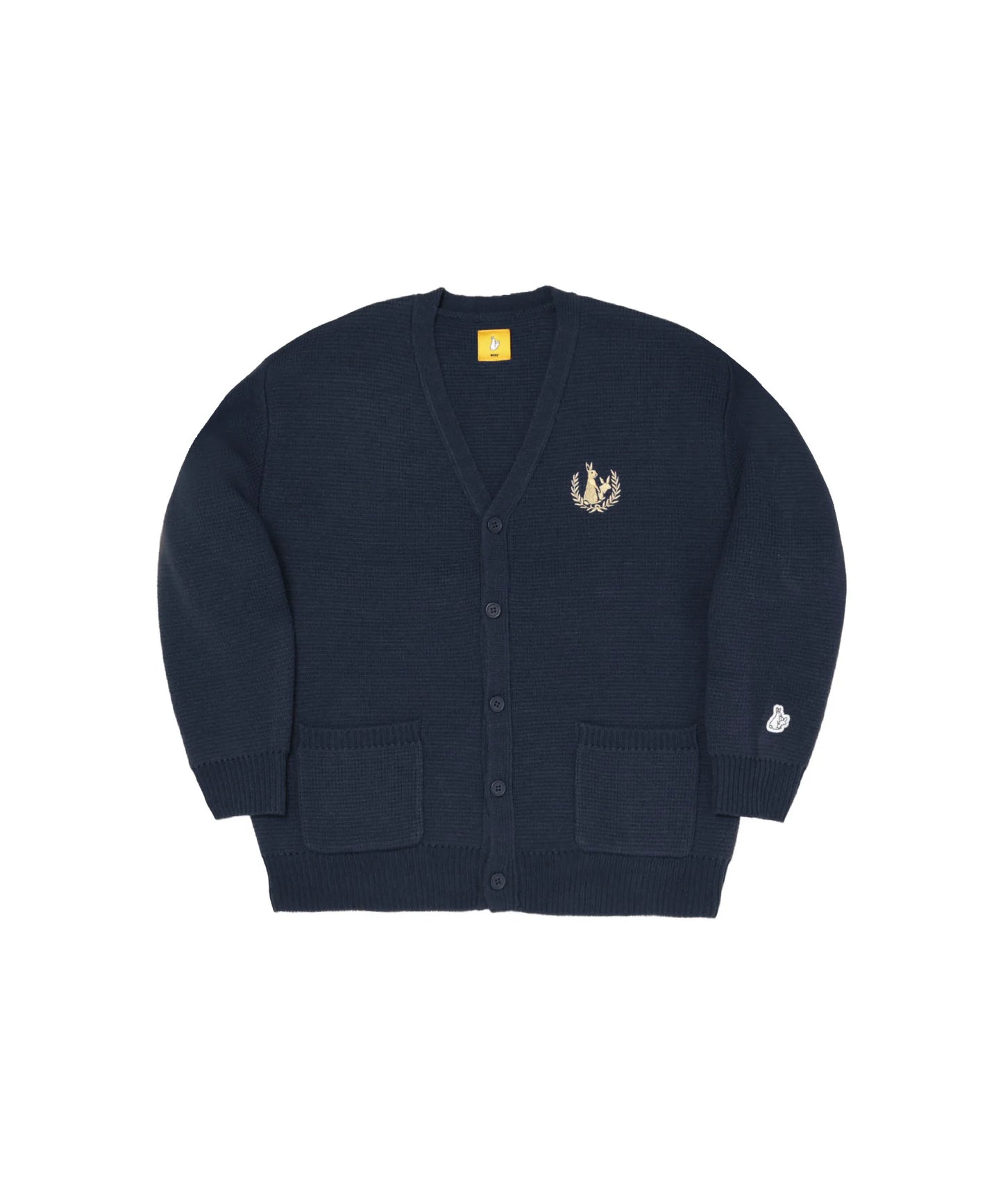 Embroidery Emblem Logo Knit Cardigan