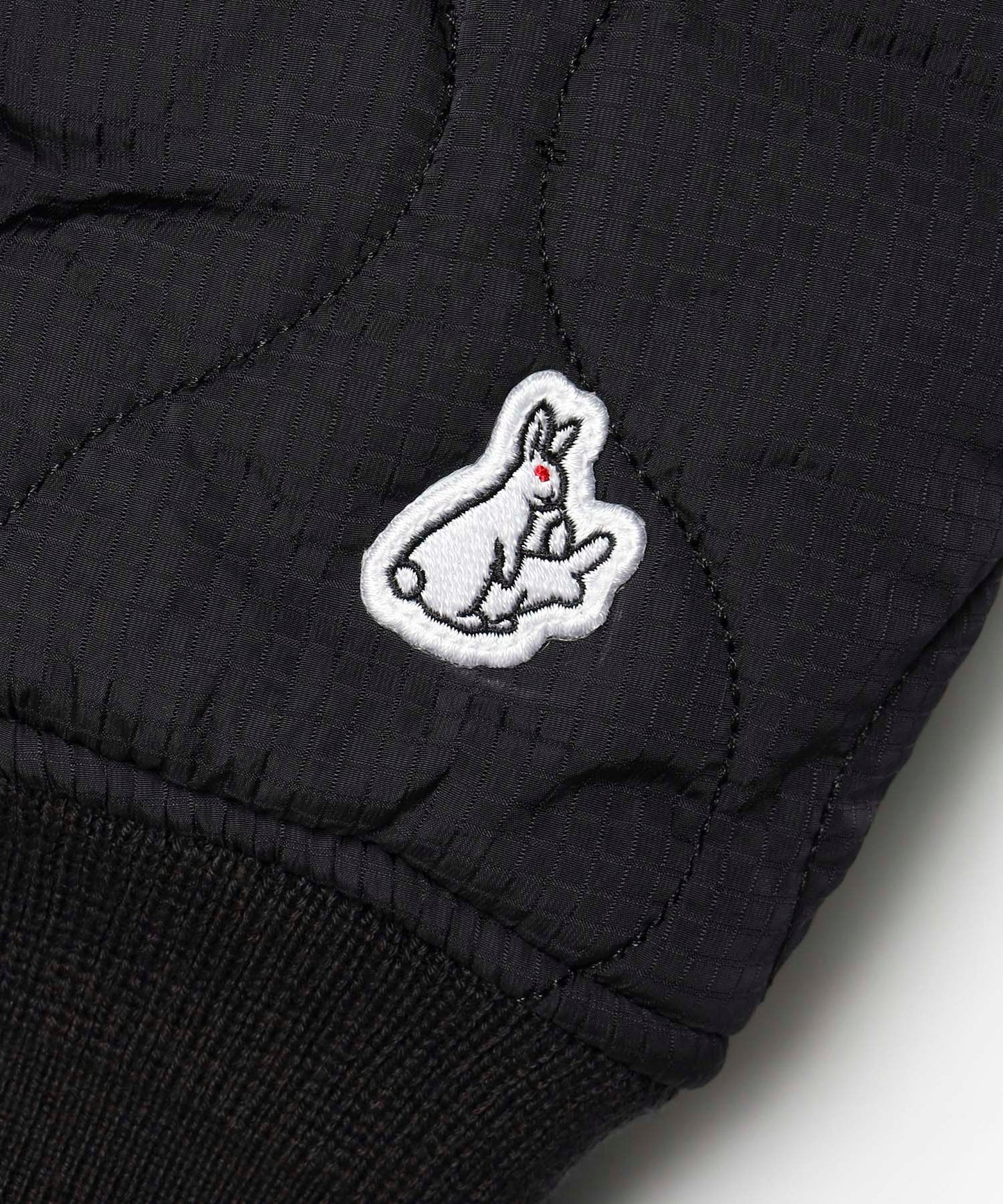 Nylon Rabbits Quilting 2Way Bomber Jacket
