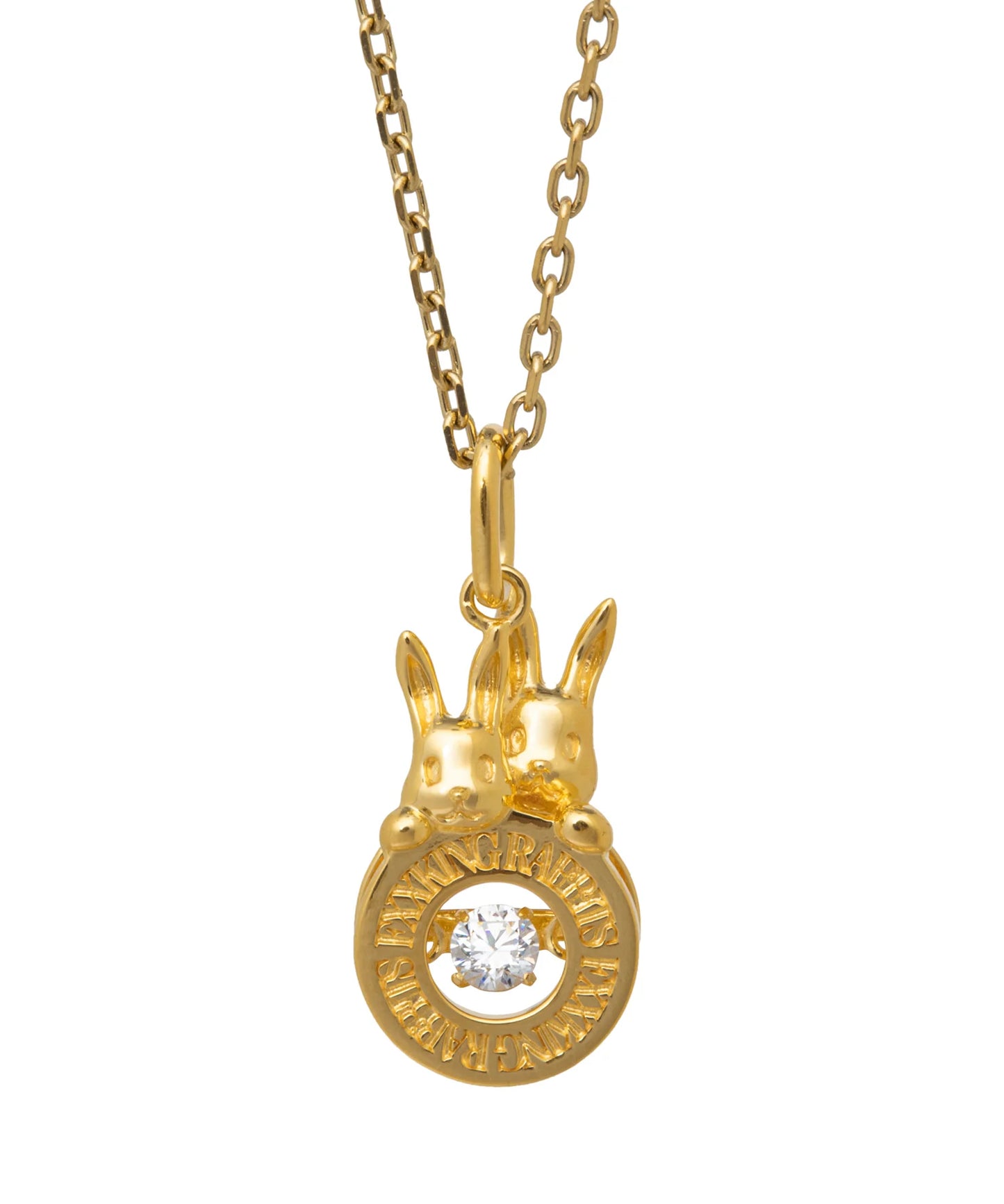 Dancing Stone Round Logo Necklace