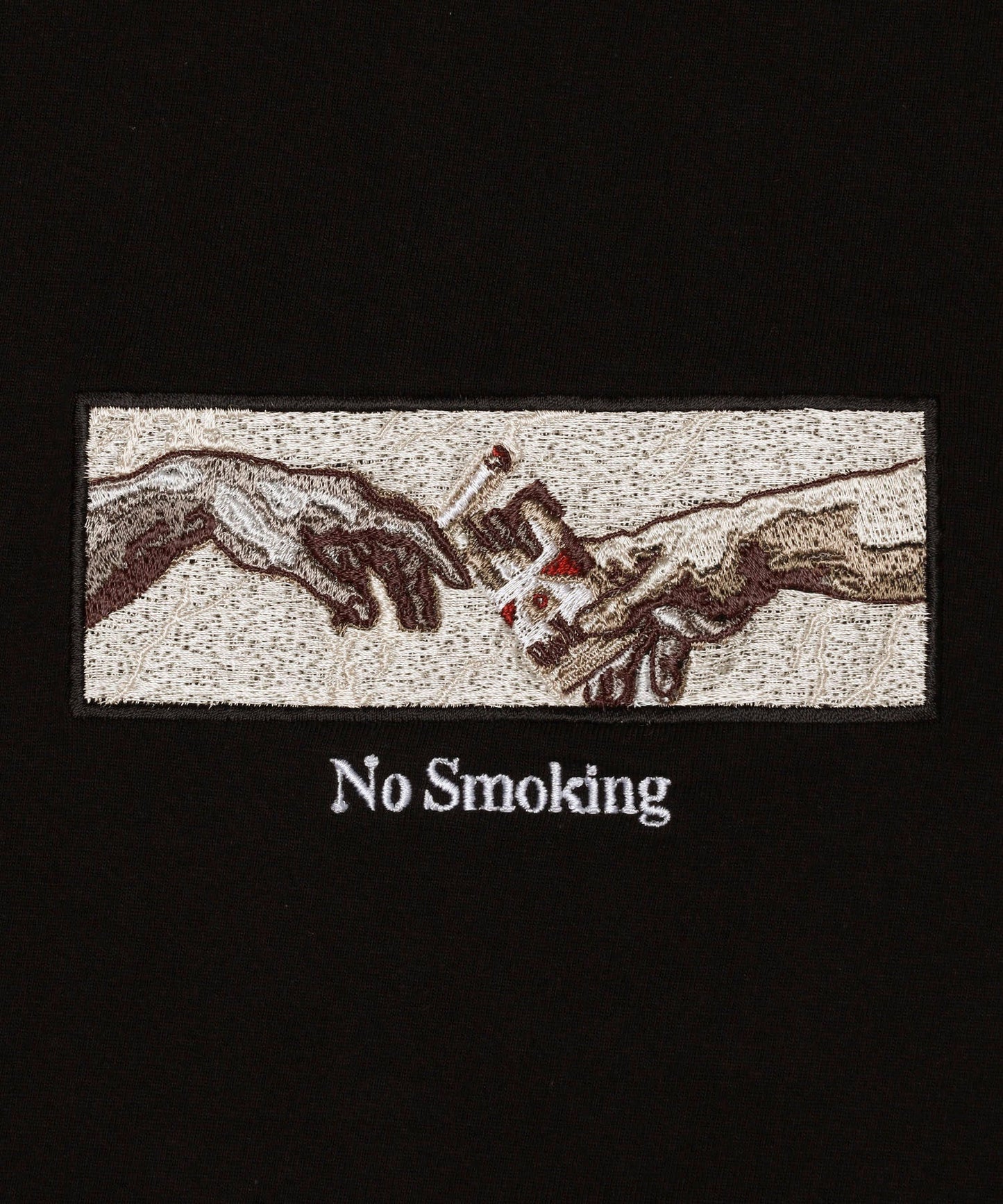 Embroidery No Smoking Art Hoodie