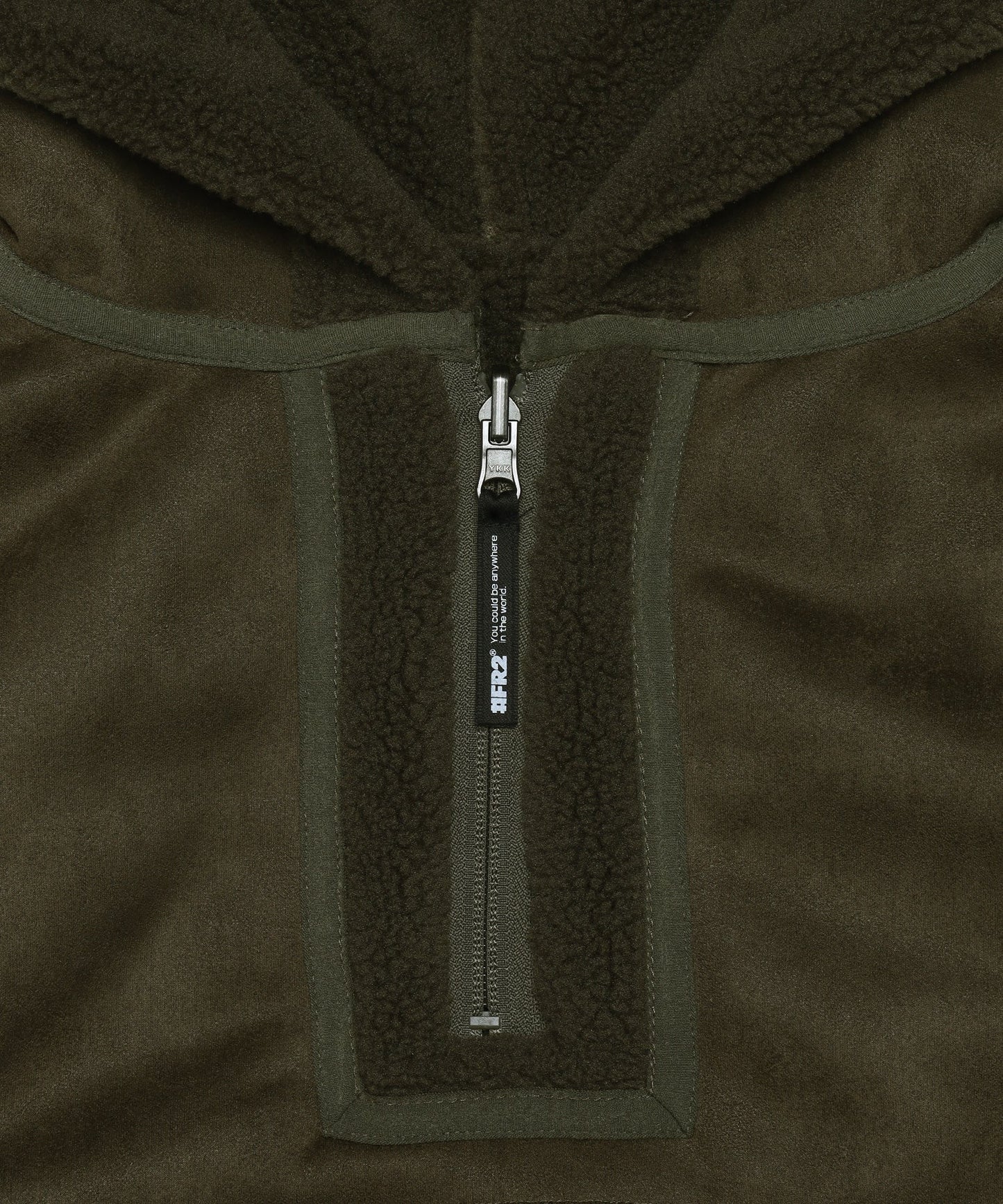 Boa Fleece Reversible Half Zip Blouson Hoodie
