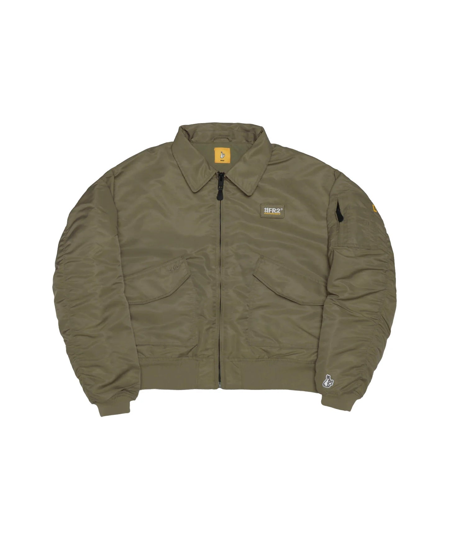 Embroidery Nylon Flight Jacket