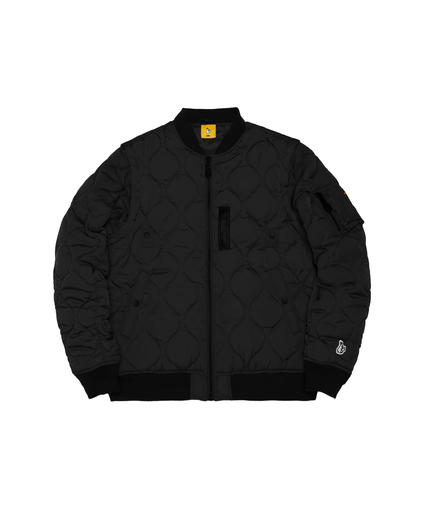 Nylon Rabbits Quilting 2Way Bomber Jacket
