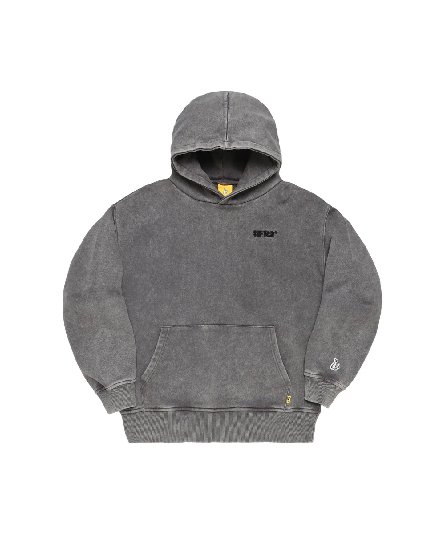 Acid Wash Embroidery Paisley Hoodie