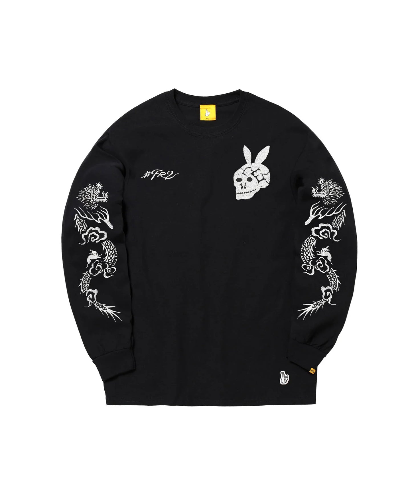 Embroidery Snake & Skull Longsleeve T-shirt