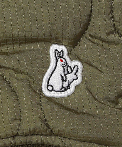Nylon Rabbits Quilting 2Way Bomber Jacket