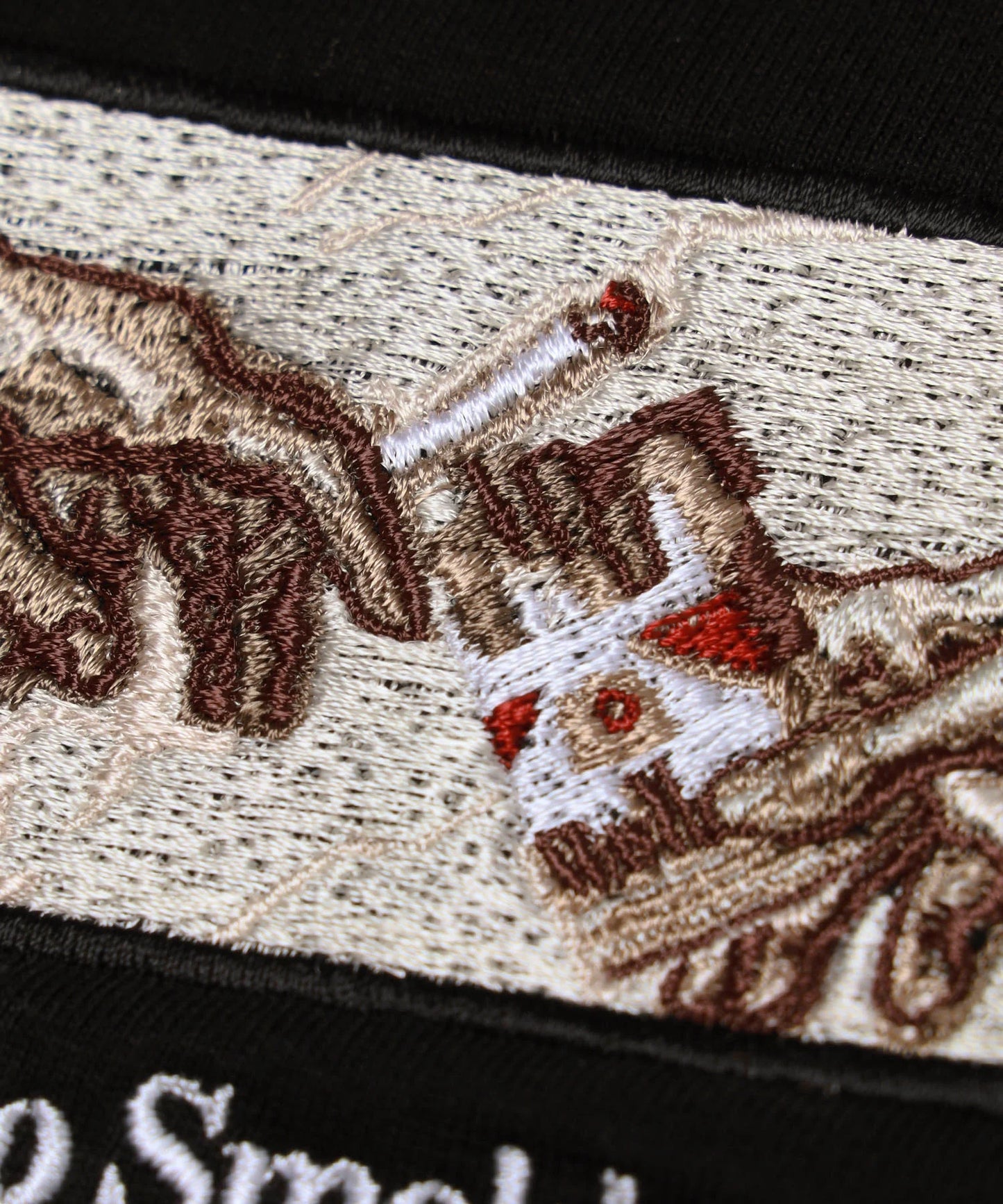 Embroidery No Smoking Art T-shirt