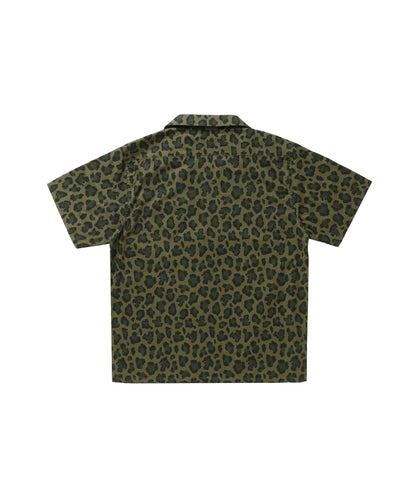 Fake Leopard Open collar shirt