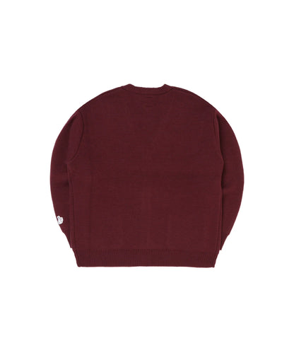 Embroidery Emblem Logo Knit Cardigan