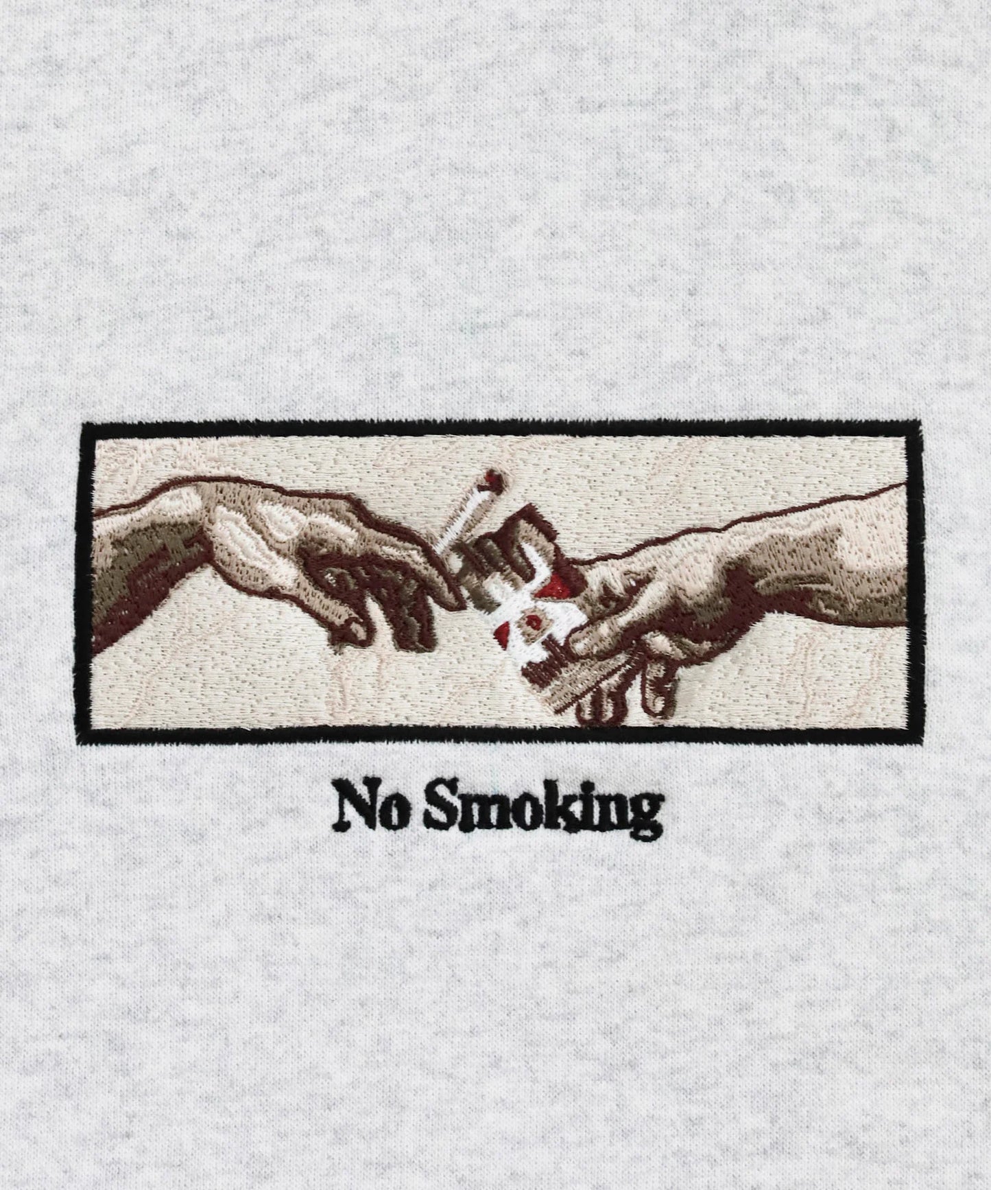Embroidery No Smoking Art Hoodie