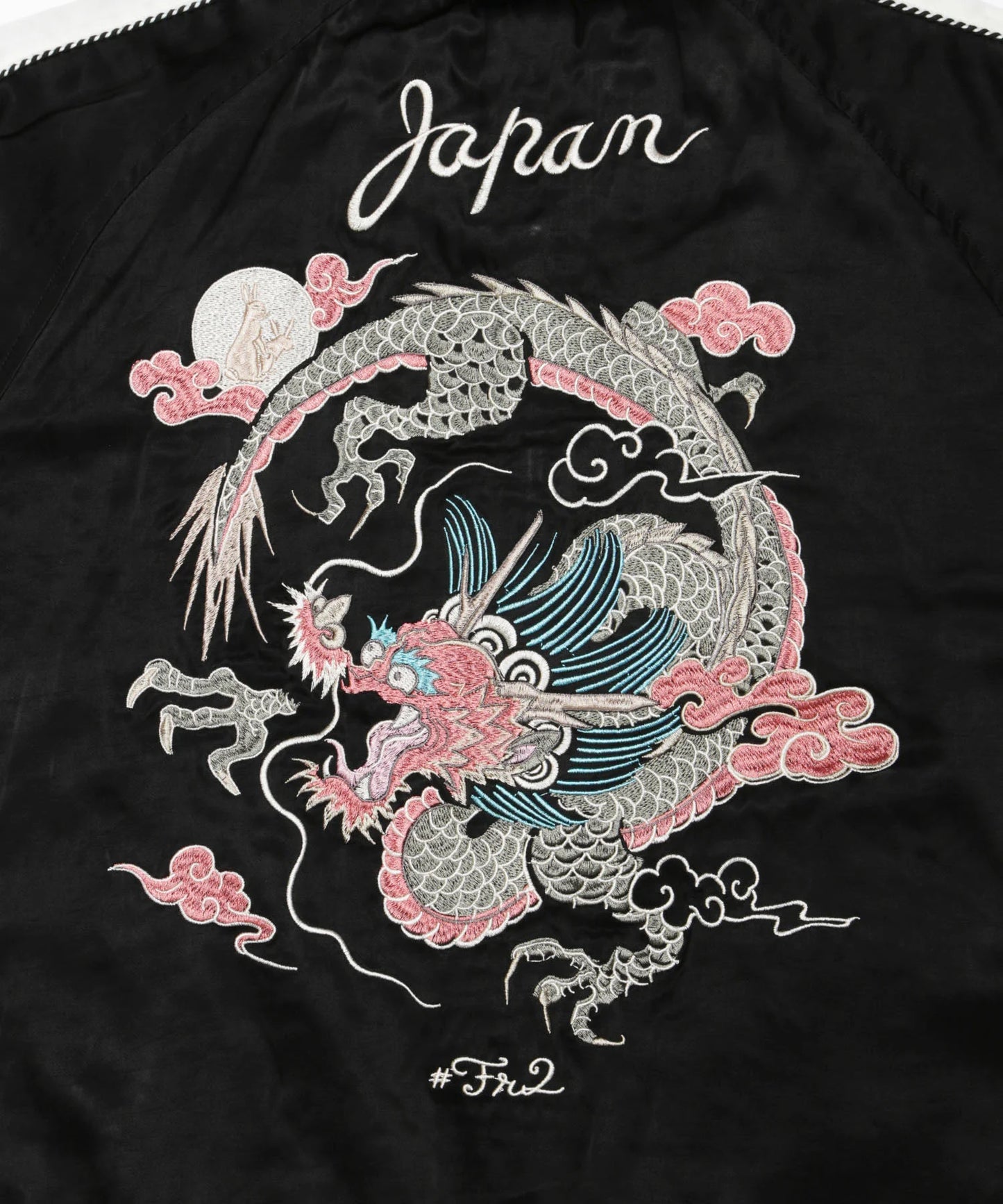 Rabbits Dragon Embroidery Reversible Souvenir Jacket