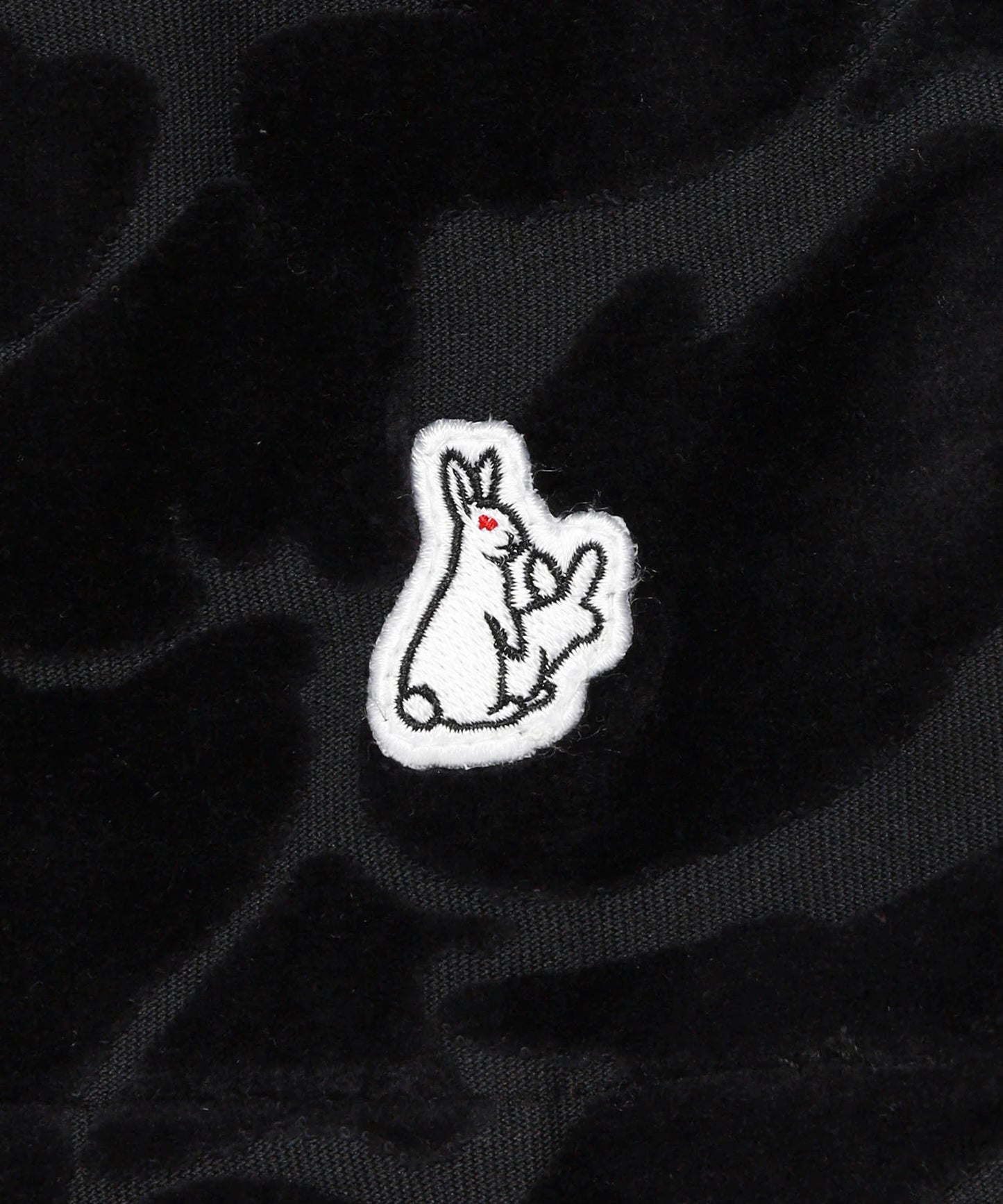 Pile Jacquard Rabbits Camo Short Sleeve Shirt