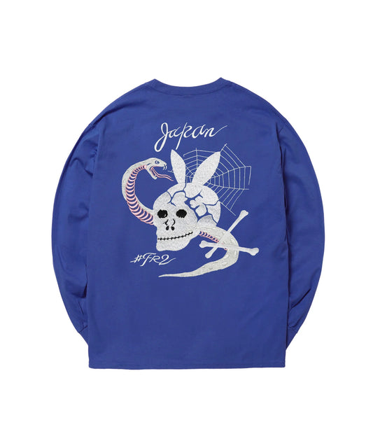 Embroidery Snake ＆ Skull Longsleeve T-shirt