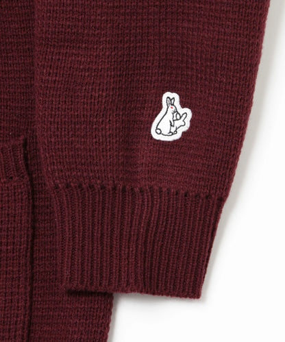 Embroidery Emblem Logo Knit Cardigan