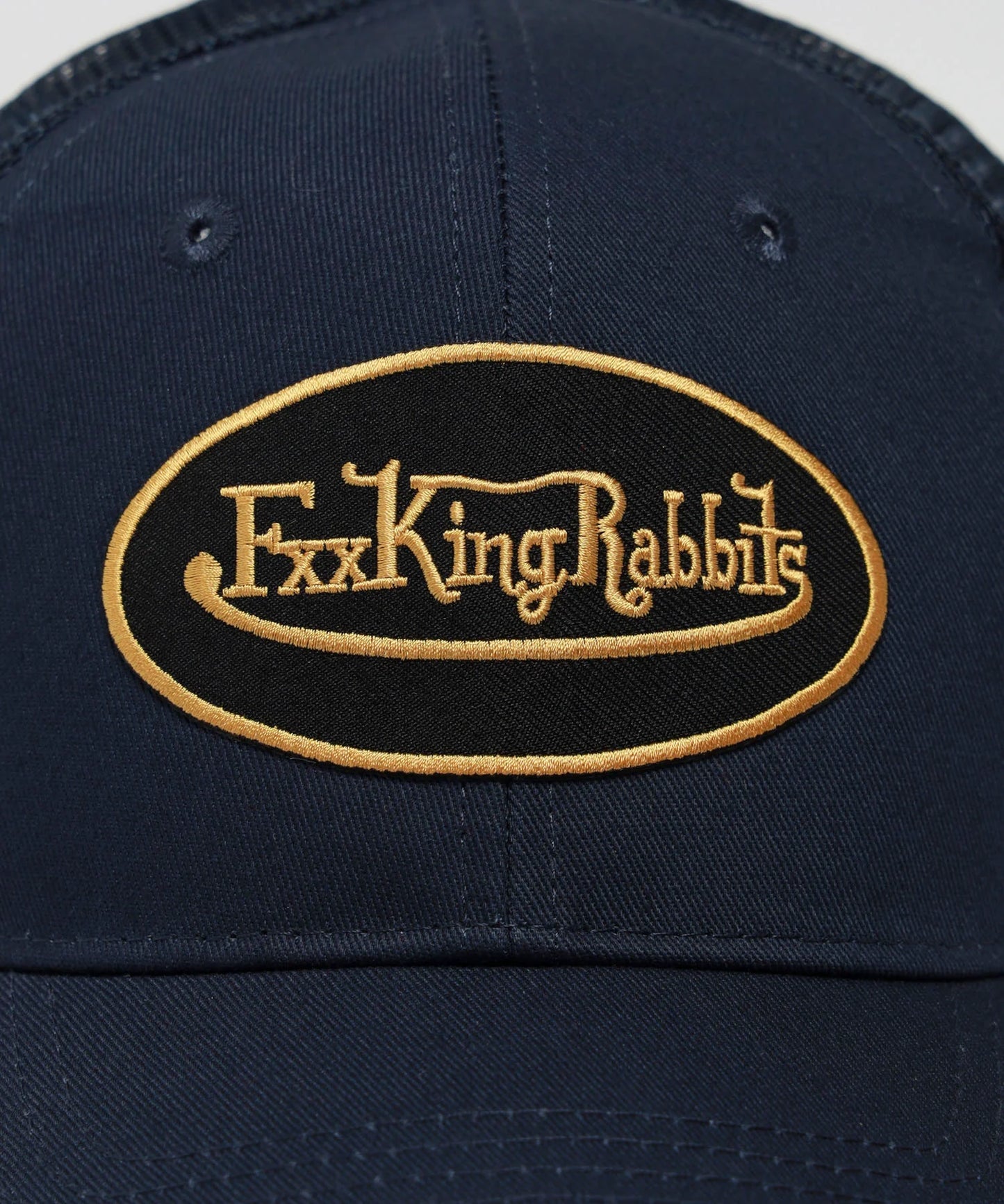 Fxxking Rabbits Logo Embroidery Mesh Cap