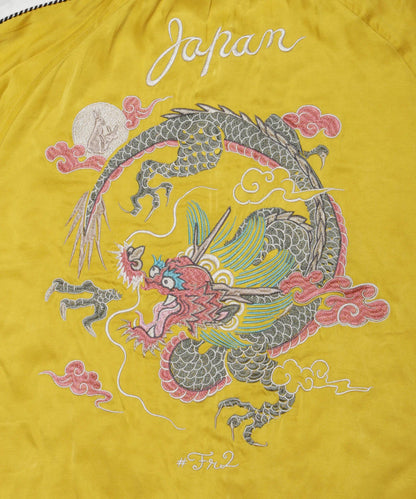 Rabbits Dragon Embroidery Reversible Souvenir Jacket