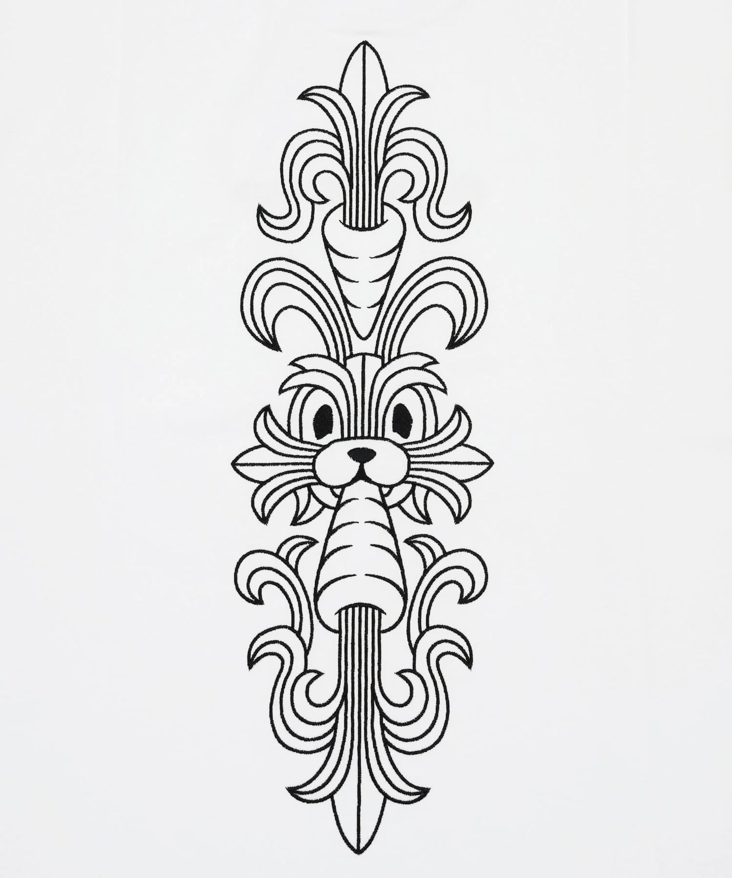 Embroidery Carrot Rabbit T-shirt