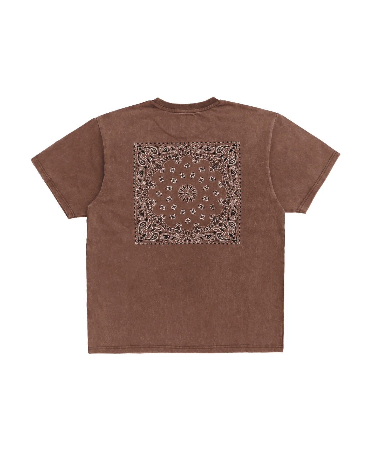 Acid Wash Embroidery Rabbit Paisley Pattern T-shirt