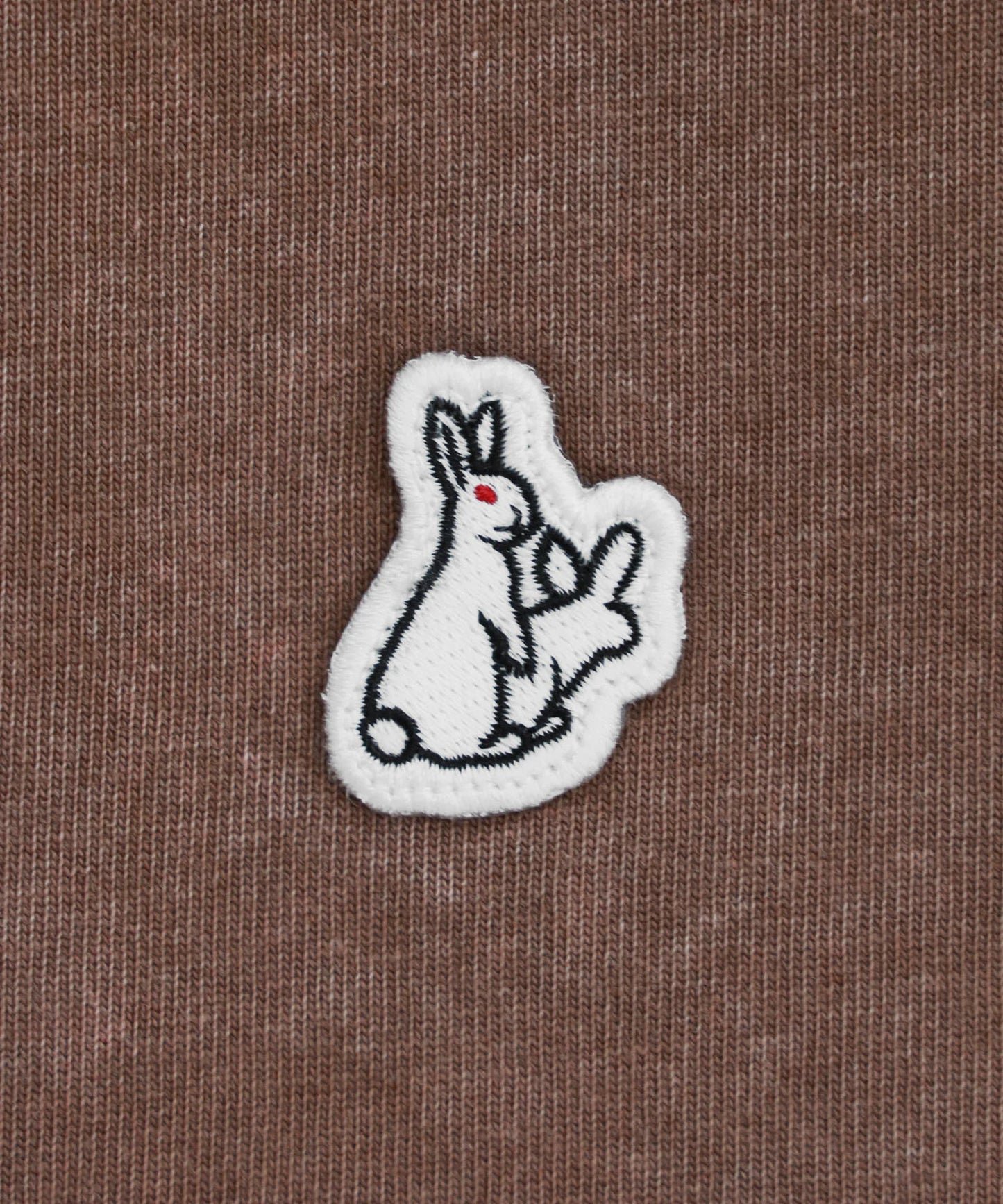 Acid Wash Embroidery Rabbit Paisley Pattern T-shirt