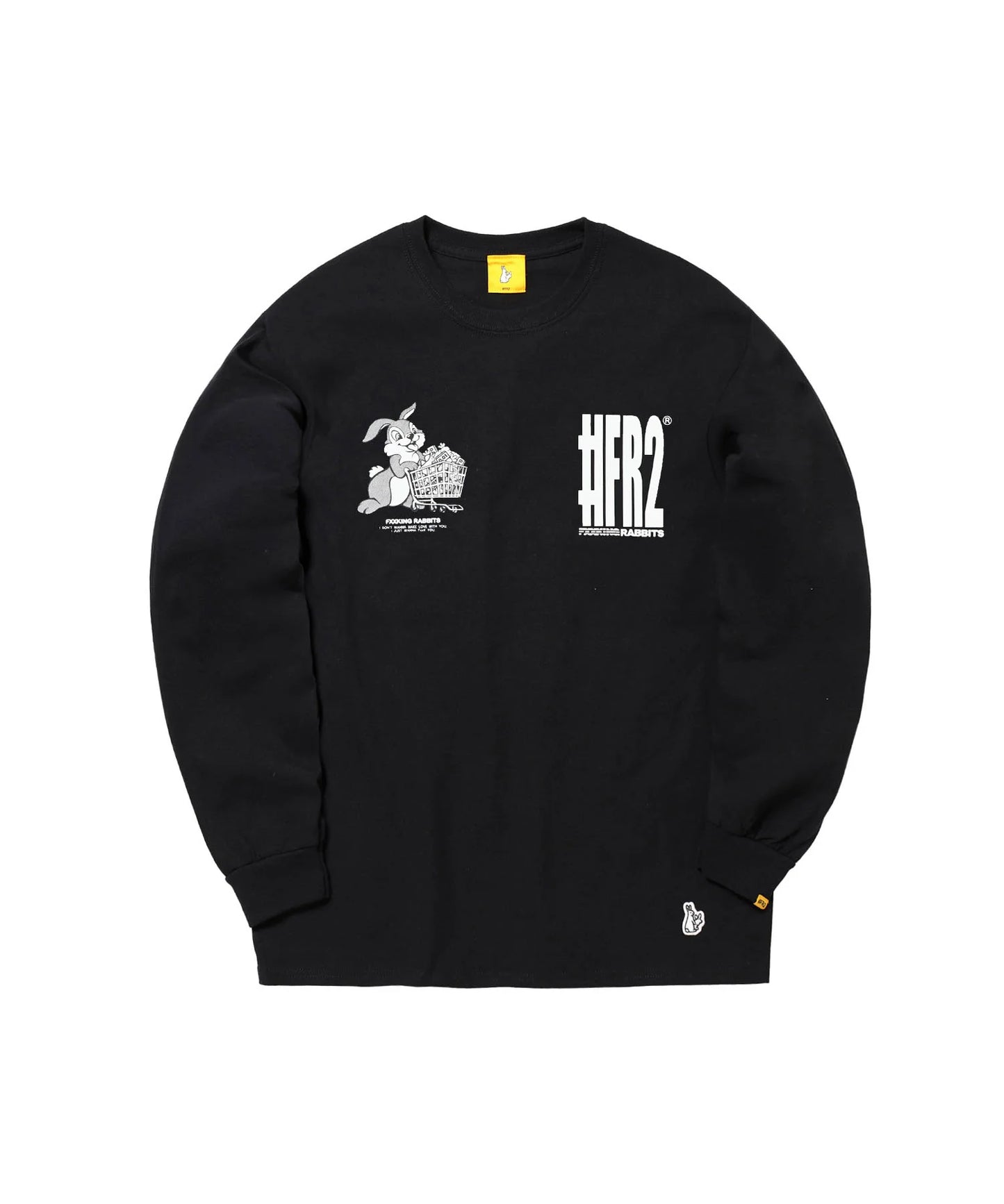 Rabbit with Shopping Cart Long-sleeve T-shirt[FRC4117]