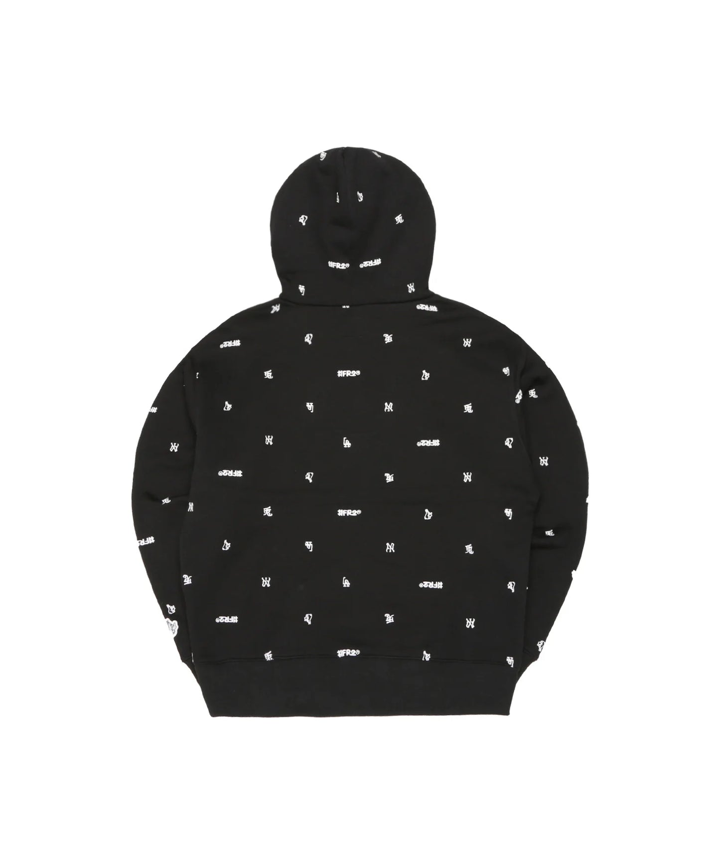 Full Pattern Icon Logo Zip‐up Hoodie