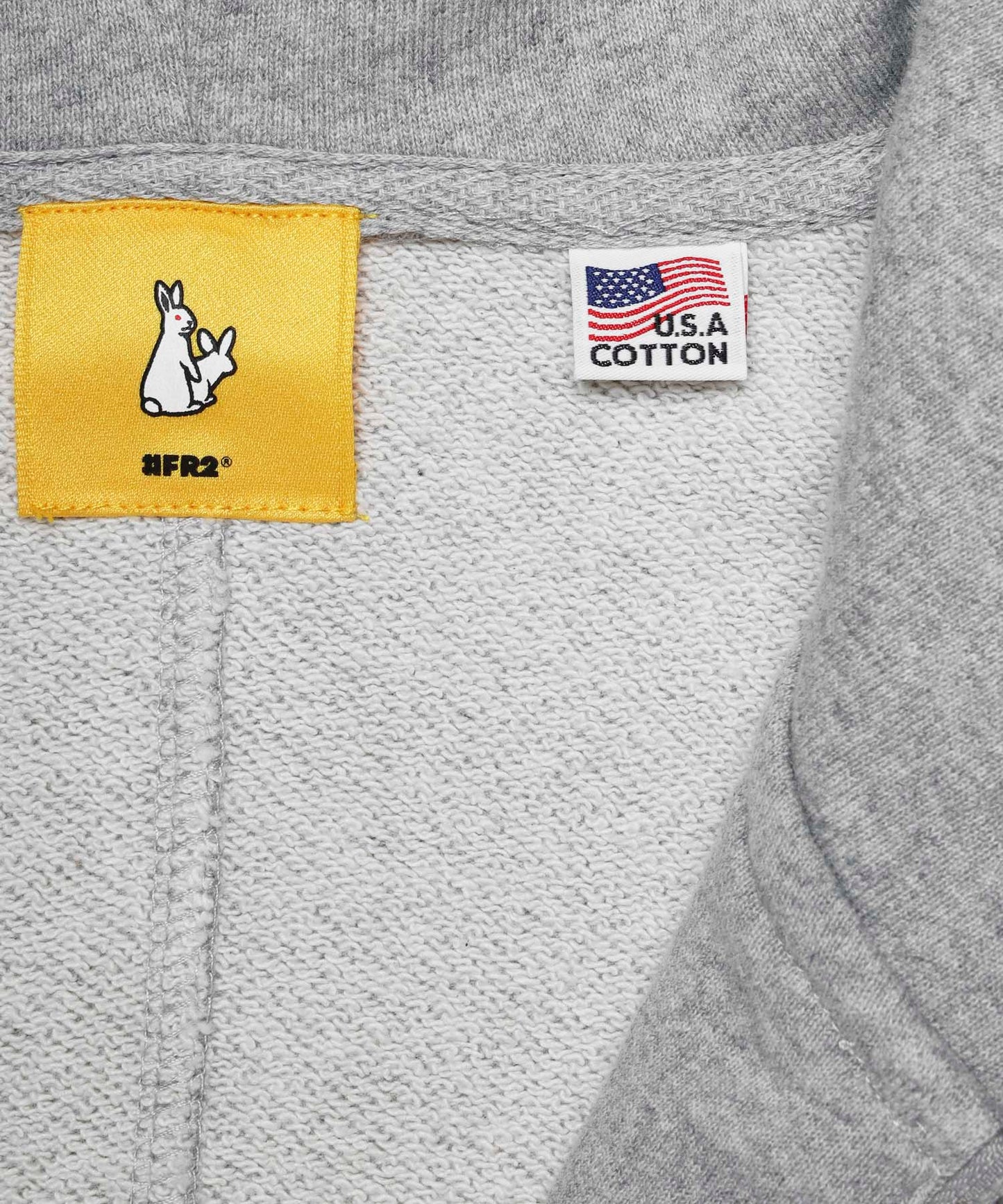 USA Cotton Small Box Logo Embroidery Zip Hoodie