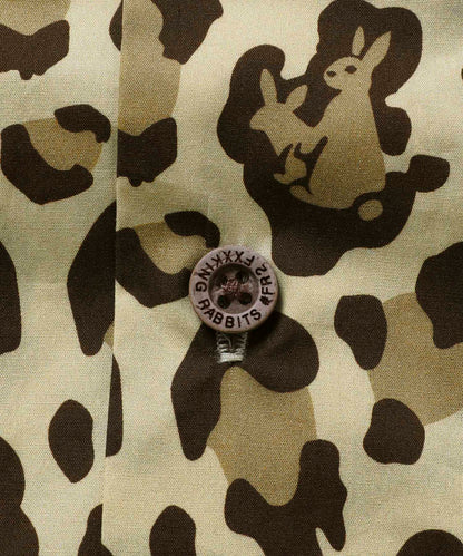 Fake Leopard Open collar shirt