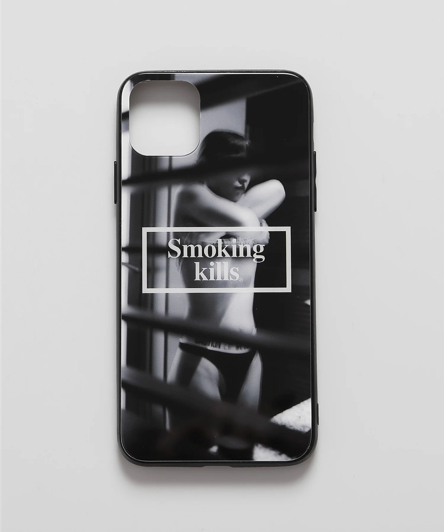 Semi nude iPhone 11 Pro Max Glass Case(Smoking kills)[FRA676]
