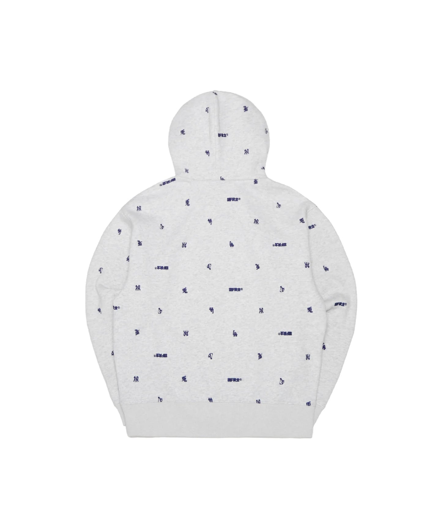 Full Pattern Icon Logo Zip‐up Hoodie