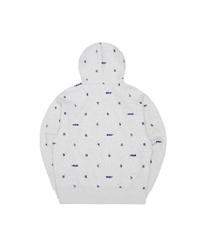 Full Pattern Icon Logo Zip‐up Hoodie