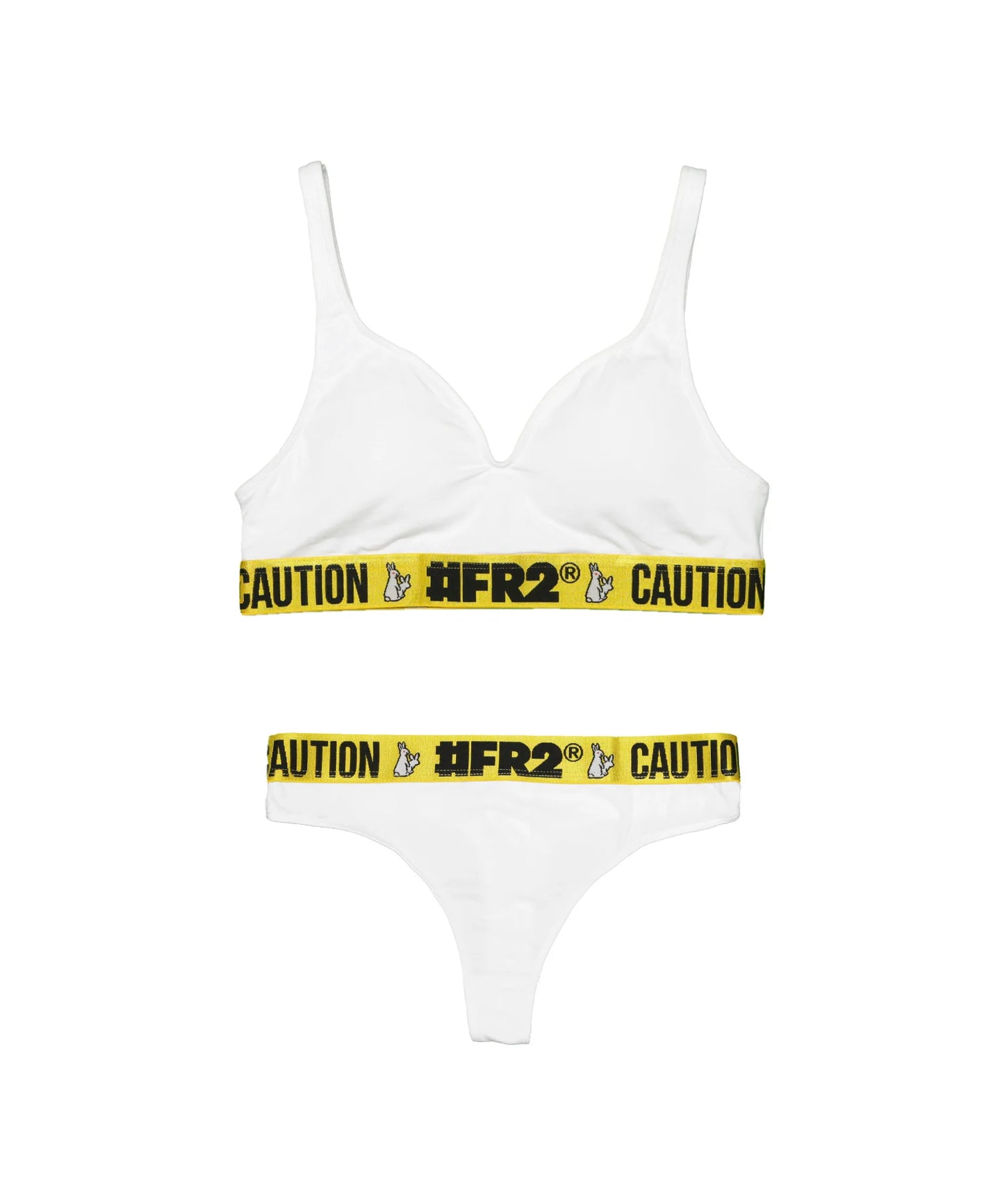 Back Open Bra ＆ Logo Thong Set[FRA1371]