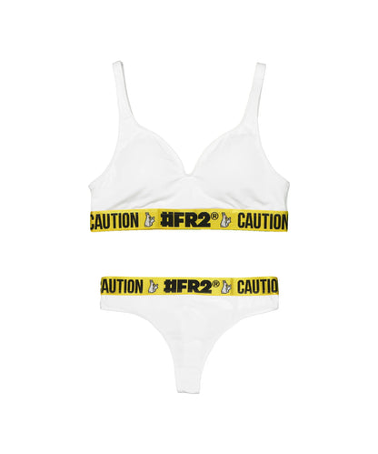 Back Open Bra ＆ Logo Thong Set[FRA1371]