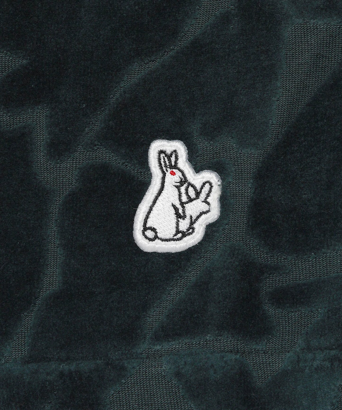 Pile Jacquard Rabbits Camo Short Sleeve Shirt