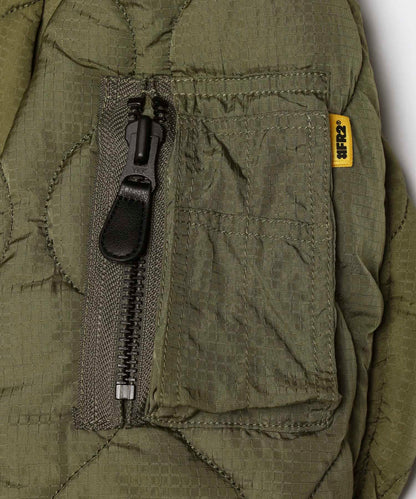 Nylon Rabbits Quilting 2Way Bomber Jacket