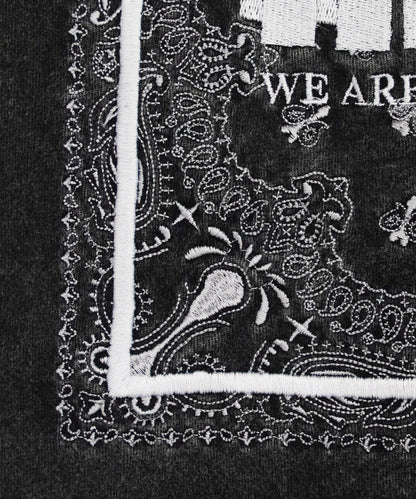 Acid Wash Embroidery Paisley T-shirt