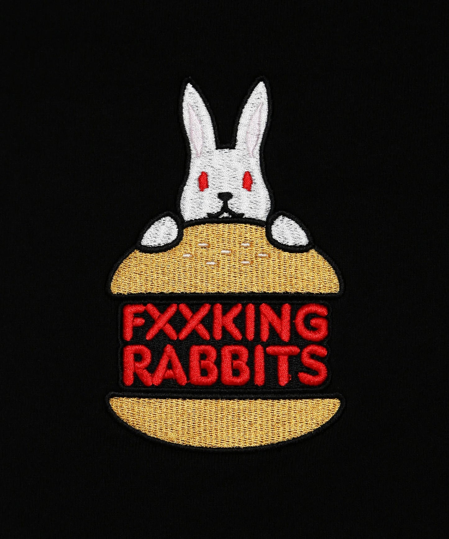 Rabbit Burger Embroidery Sweat Short Pants