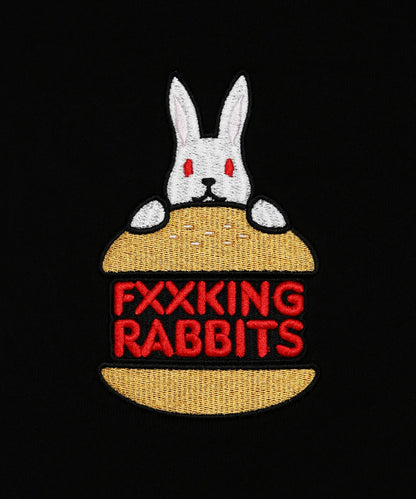 Rabbit Burger Embroidery Sweat Short Pants