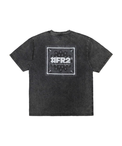 Acid Wash Embroidery Paisley T-shirt