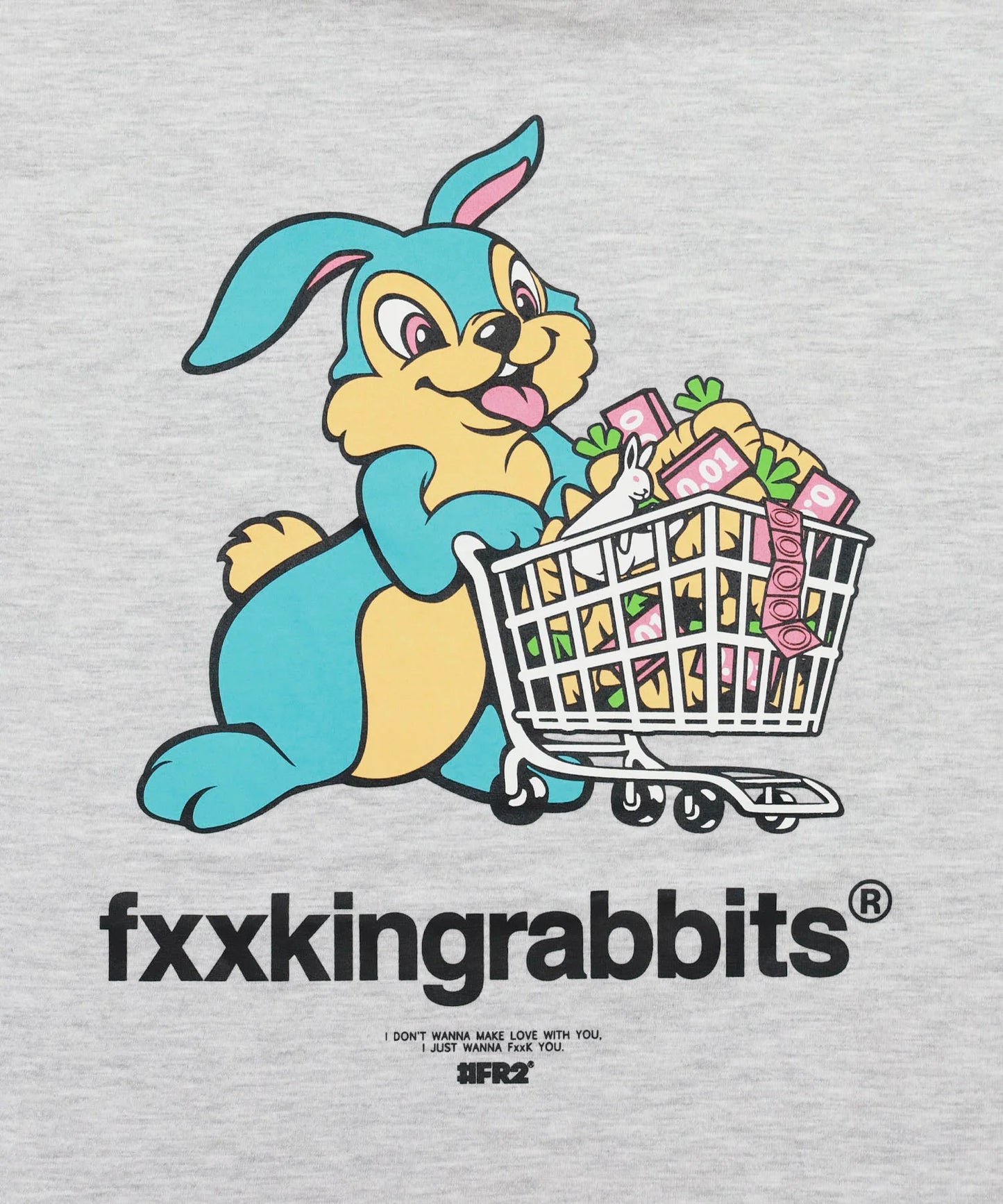 Rabbit with Shopping Cart T-shirt