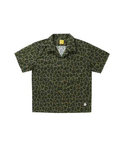 Fake Leopard Open collar shirt
