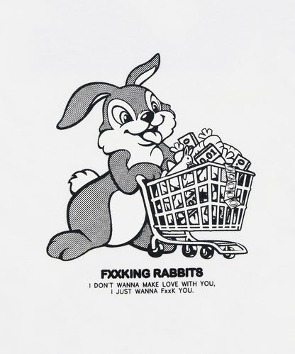 Rabbit with Shopping Cart Long-sleeve T-shirt[FRC4117]