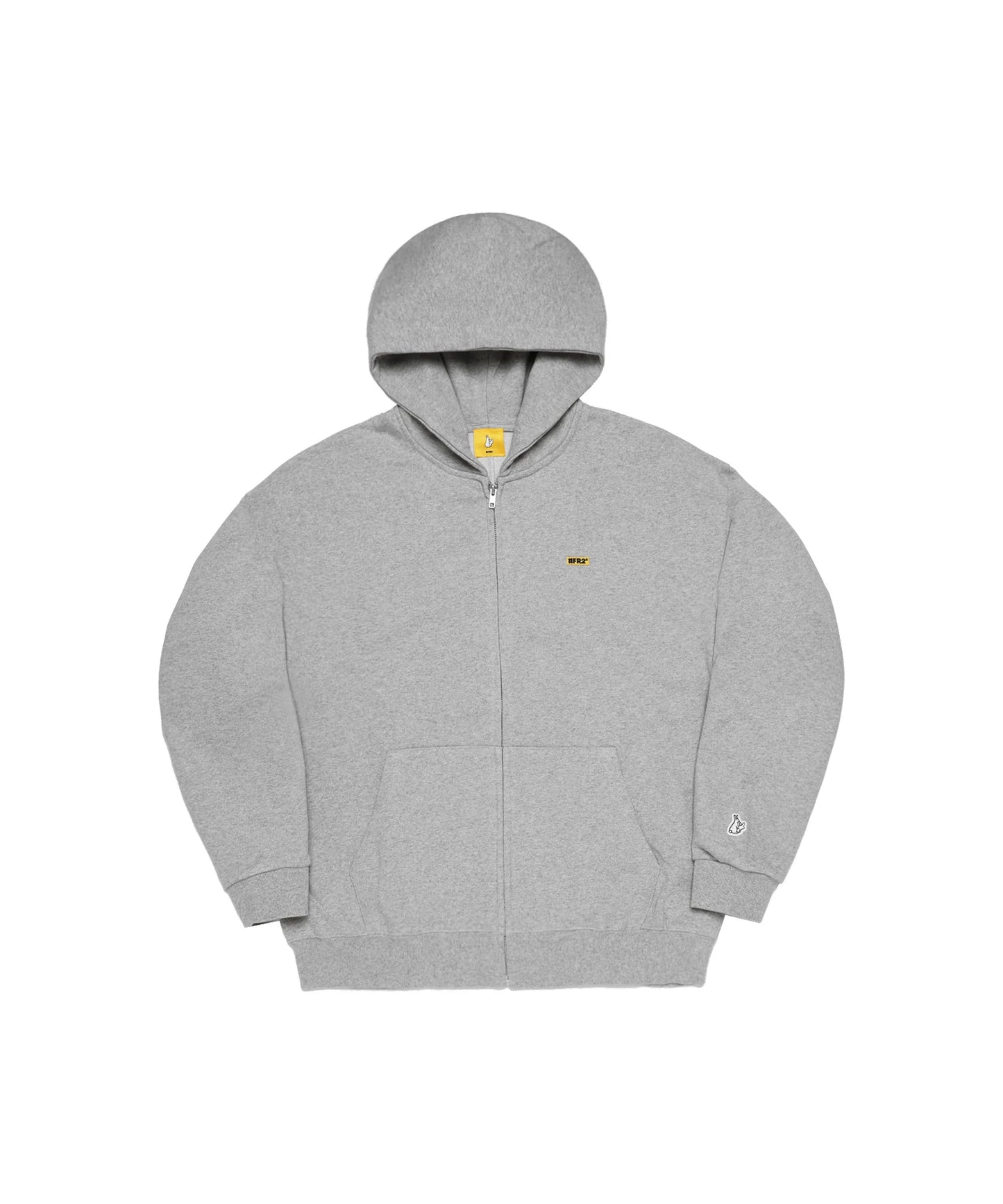 USA Cotton Small Box Logo Embroidery Zip Hoodie