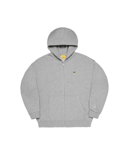 USA Cotton Small Box Logo Embroidery Zip Hoodie