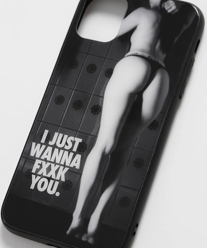 Semi nude iPhone 11 Pro Max Glass Case(I JUST WANNA FXXK YOU．)[FRA677]