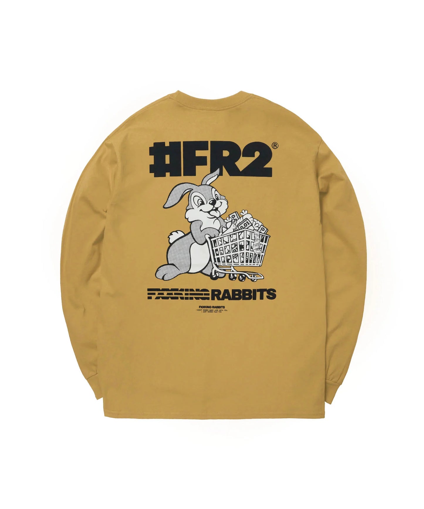 Rabbit with Shopping Cart Long-sleeve T-shirt[FRC4117]